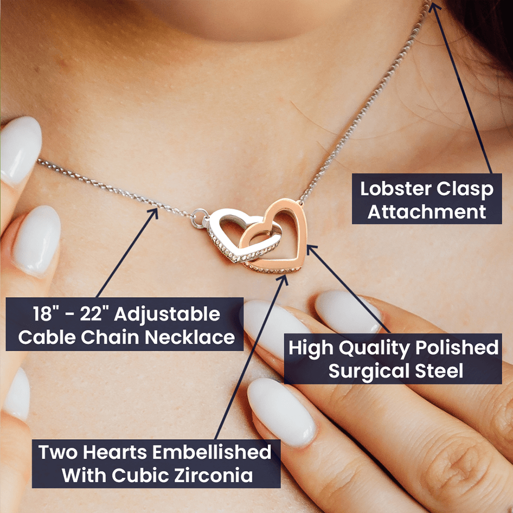 Grandma Interlocking Hearts Necklace Gift