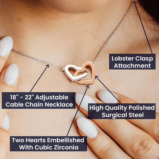 Grandma Interlocking Hearts Necklace Gift