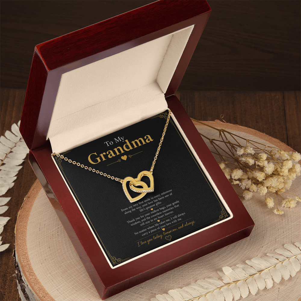 Grandma Interlocking Hearts Necklace Gift