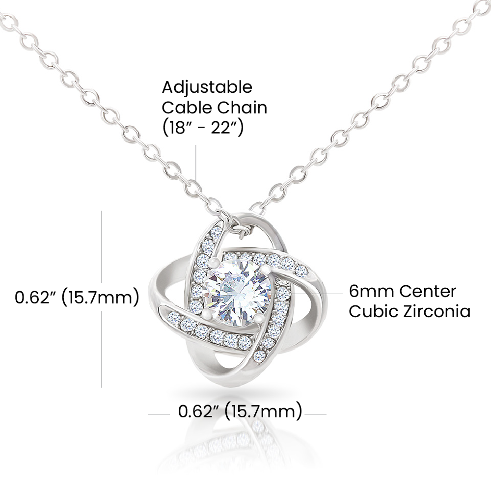 Love Knot Cubic Zirconia Necklace