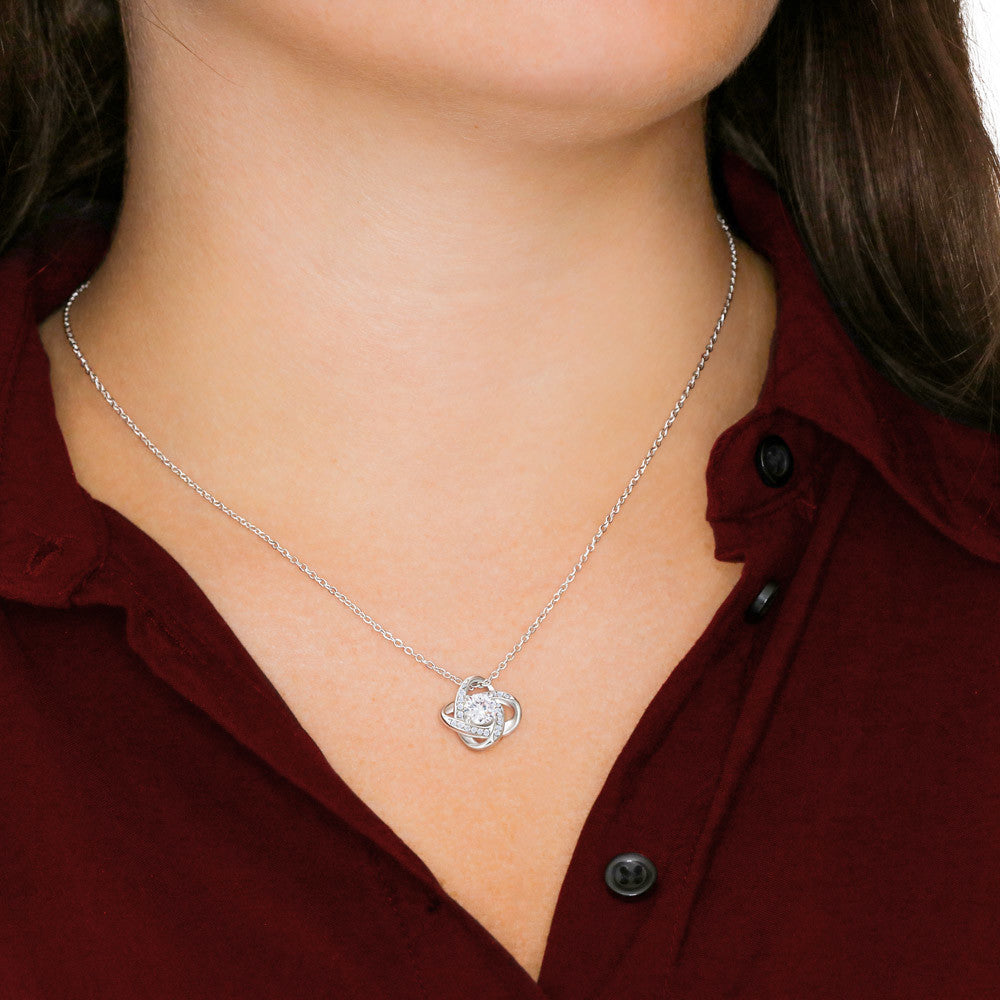 Love Knot Cubic Zirconia Necklace