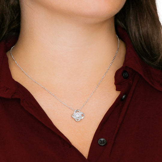 Love Knot Cubic Zirconia Necklace