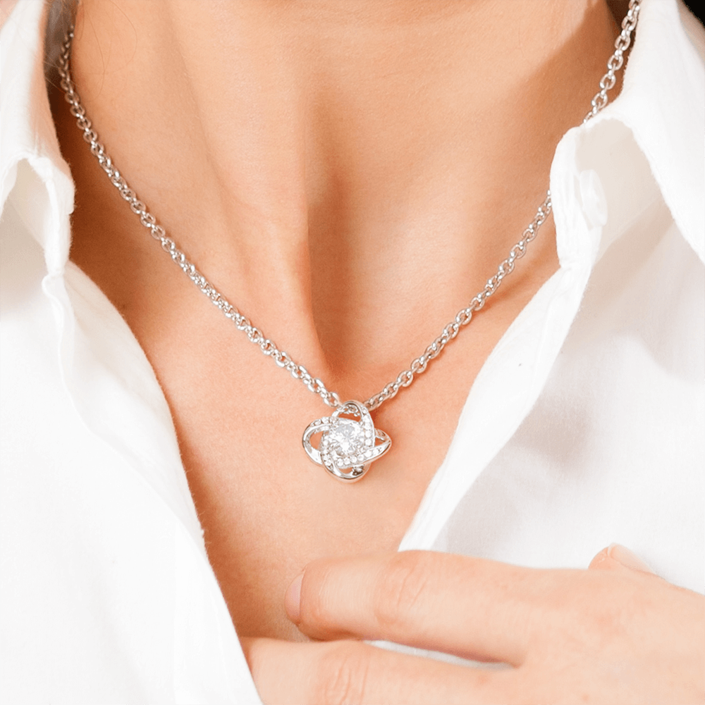 Love Knot Cubic Zirconia Necklace