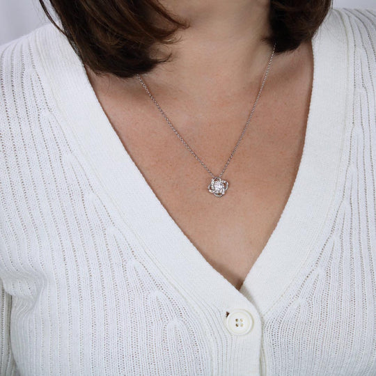 Love Knot Cubic Zirconia Necklace