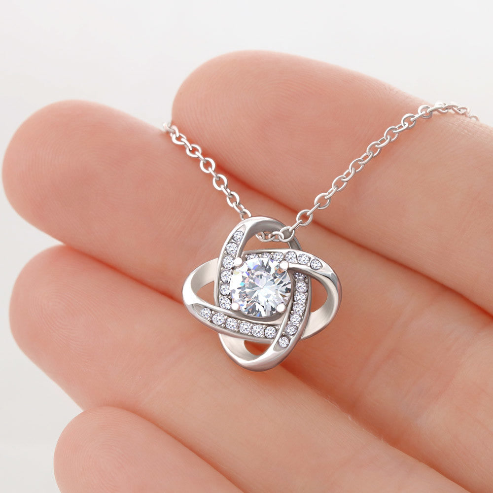 Love Knot Cubic Zirconia Necklace