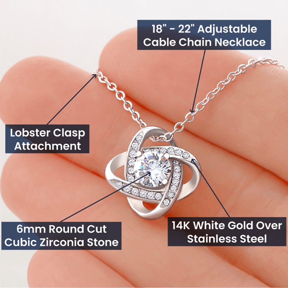 Love Knot Cubic Zirconia Necklace