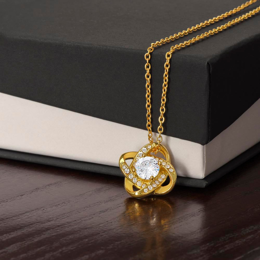 Love Knot Cubic Zirconia Necklace