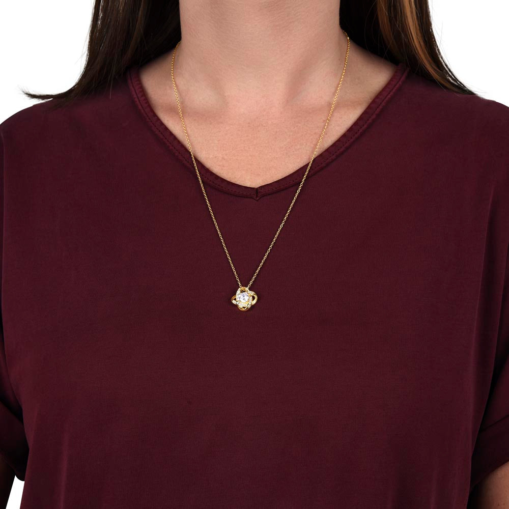Love Knot Cubic Zirconia Necklace