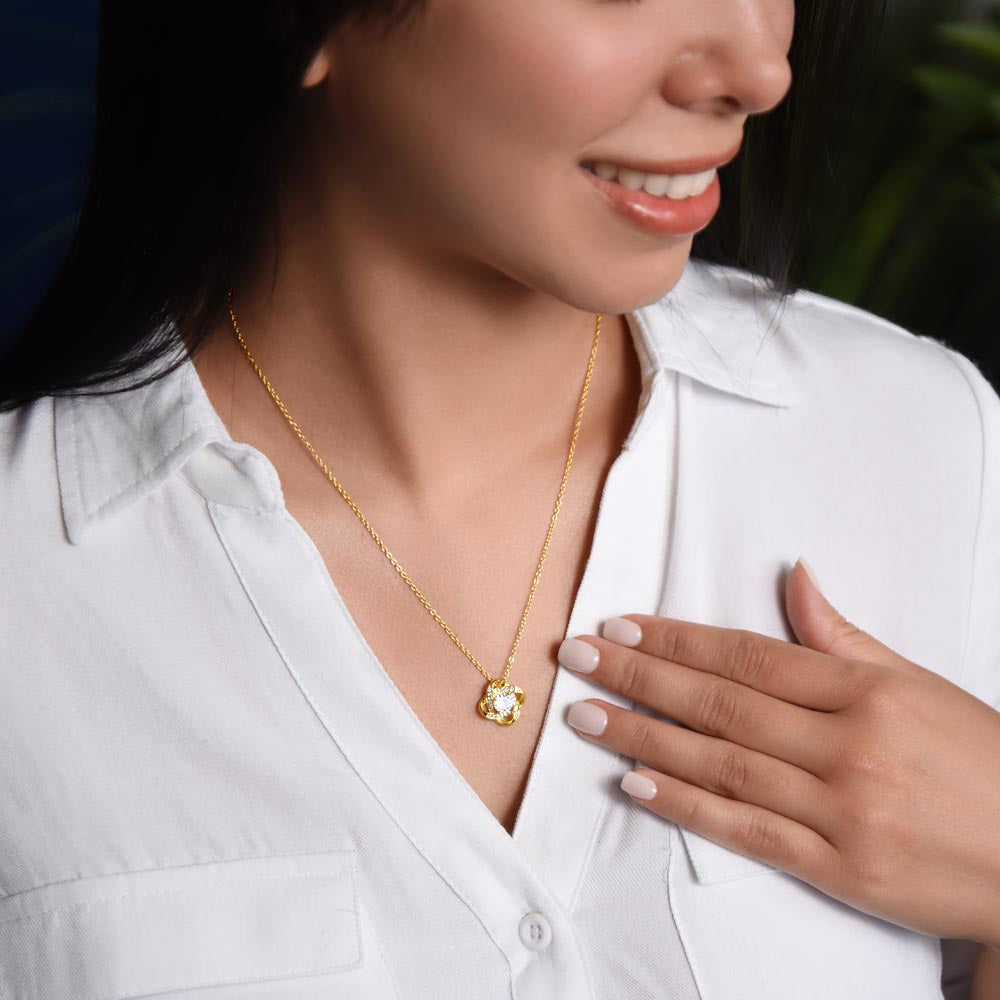 Love Knot Cubic Zirconia Necklace