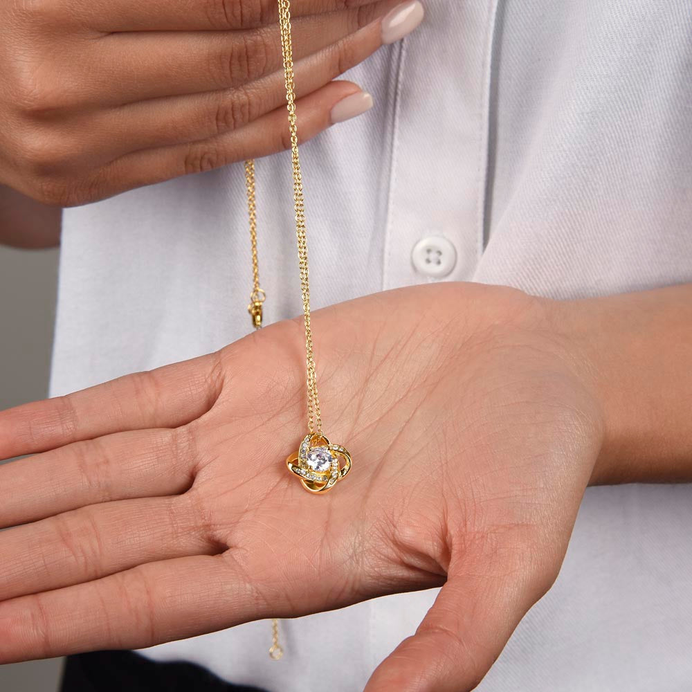 Love Knot Cubic Zirconia Necklace