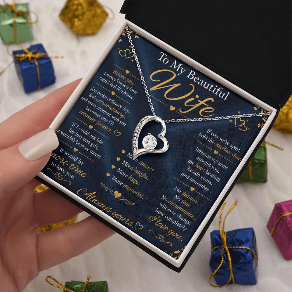 To My Beautiful Wife - Forever Love Necklace