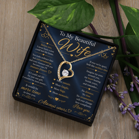 To My Beautiful Wife - Forever Love Necklace