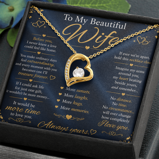 To My Beautiful Wife - Forever Love Necklace