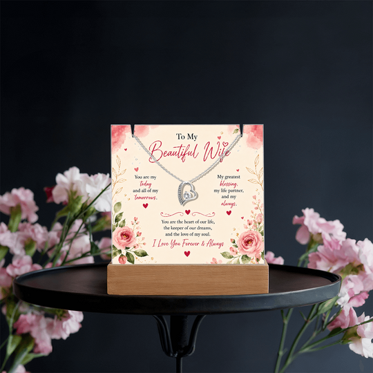 For Wife Keepsake Acrylic with Forever Love Necklace