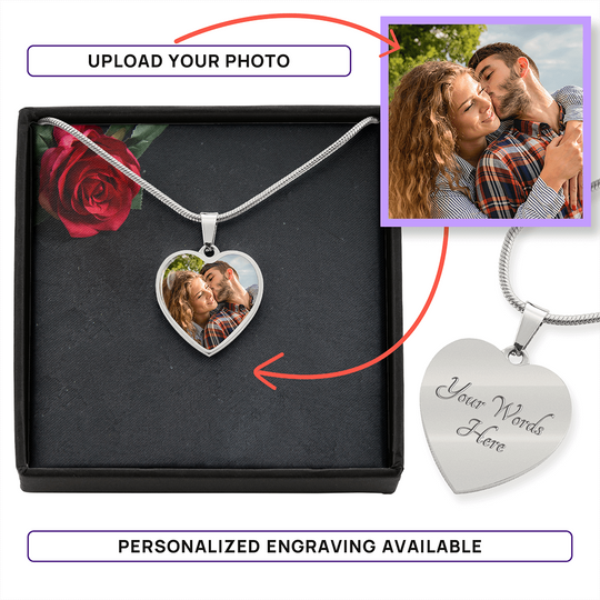 Personalized Photo Heart Necklace