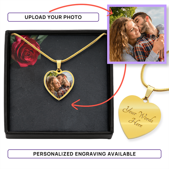 Personalized Photo Heart Necklace