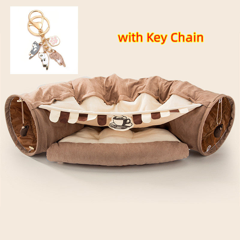 Cozy Collapsible Cat Tunnel Bed