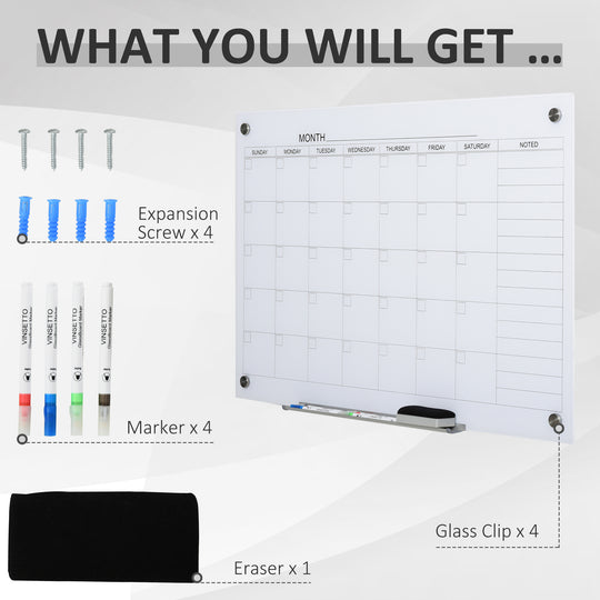 Monthly Dry-Erase Wall Calendar Set