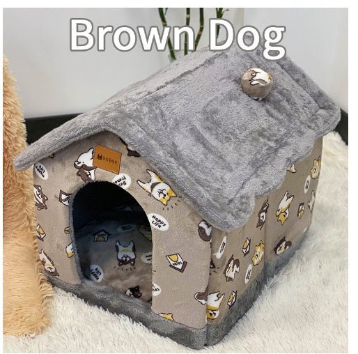 Plush Cozy Foldable Pet House