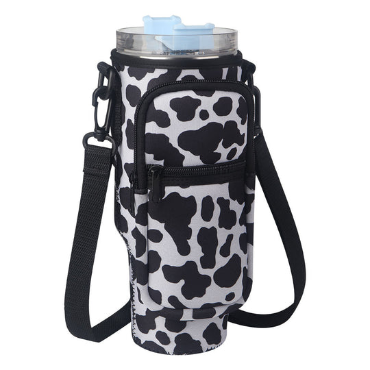 Neoprene Insulated Tumbler Sleeve with Pocket &amp; Strap