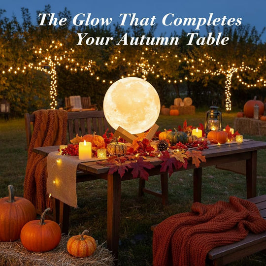 16-Color LED Moon Lamp with Stand &amp; Remote