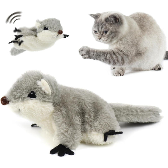 Rechargeable Flapping Squirrel Catnip Toy