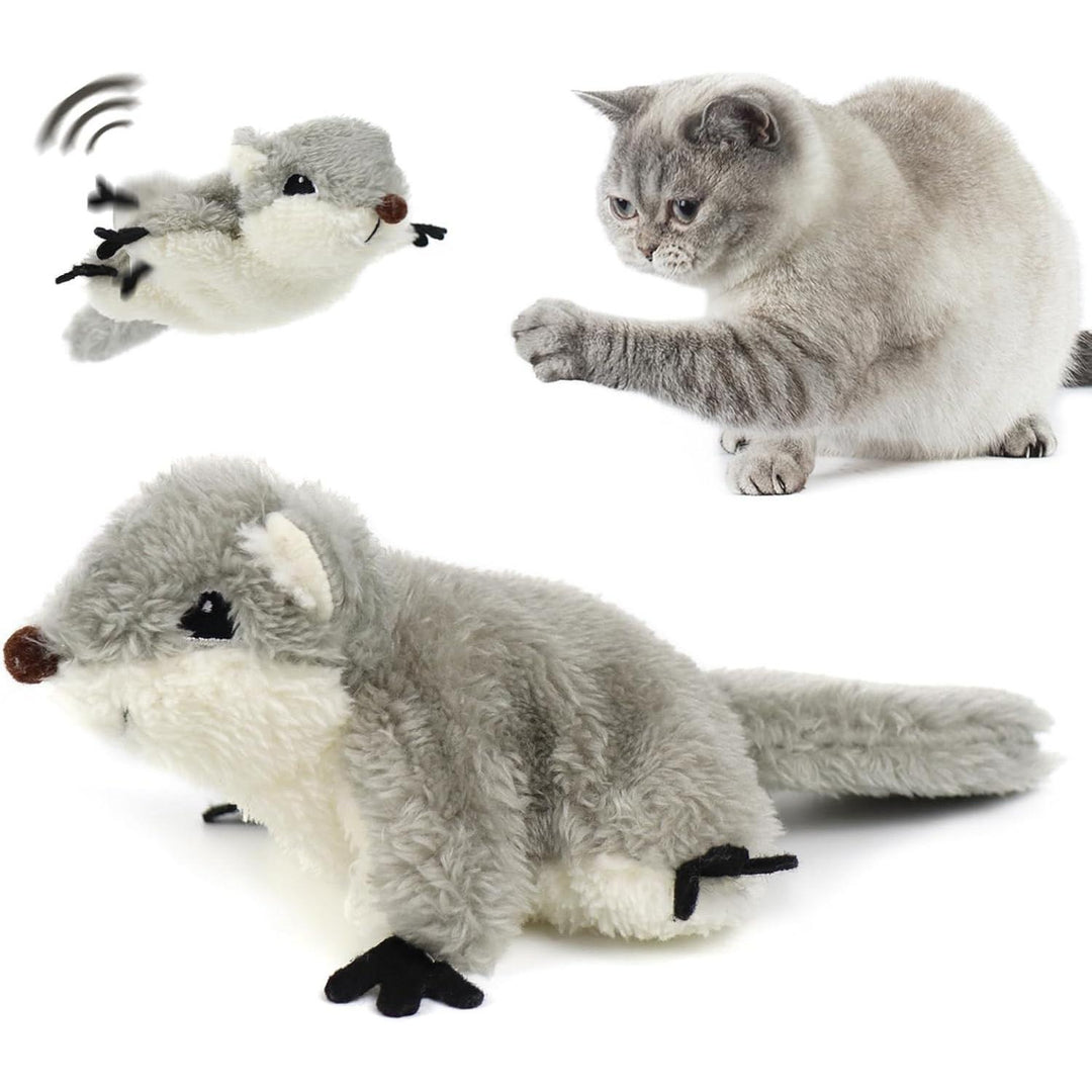 Rechargeable Flapping Squirrel Catnip Toy