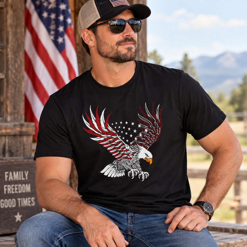 American Bald Eagle T-Shirt Patriotic Freedom Symbol