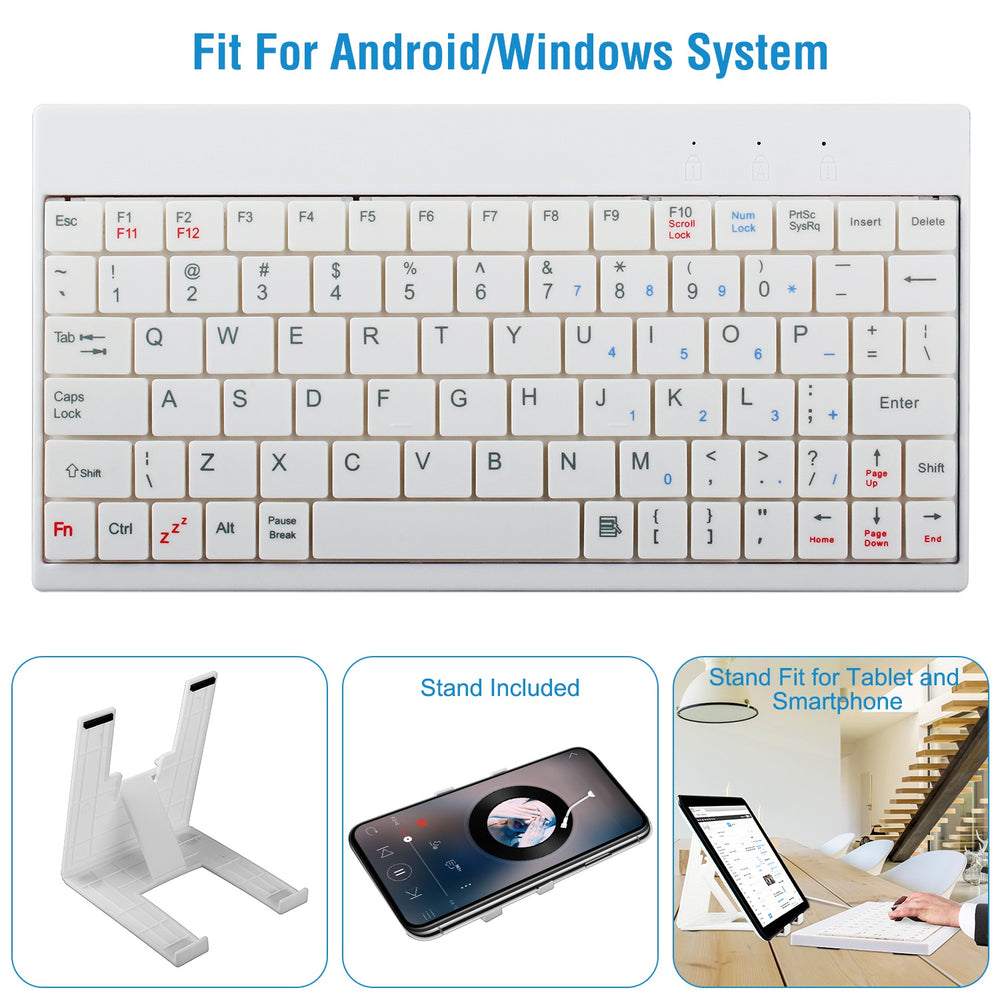 80-Key Mini USB Wired Keyboard with Carry Bag
