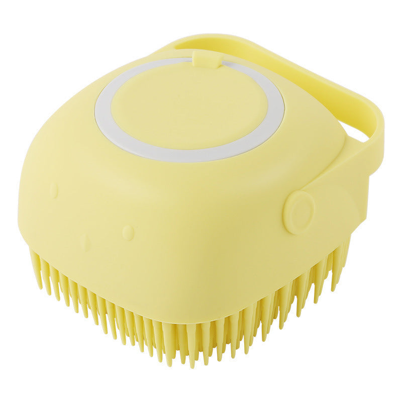 Pet Bath &amp; Massage Brush with Built-In Shampoo Dispenser