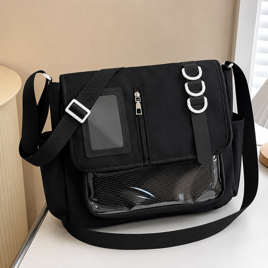 Y2K Transparent Nylon Crossbody Messenger Bag