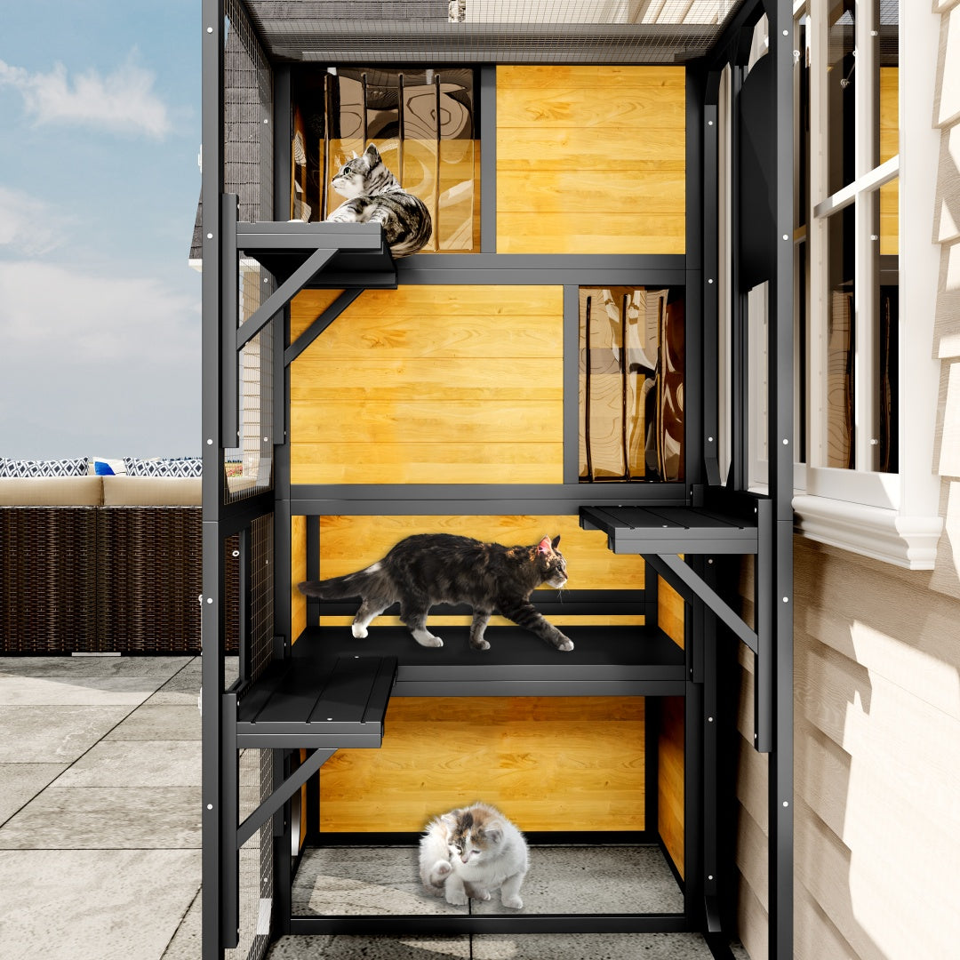 4-Tier Weatherproof Outdoor Cat Catio