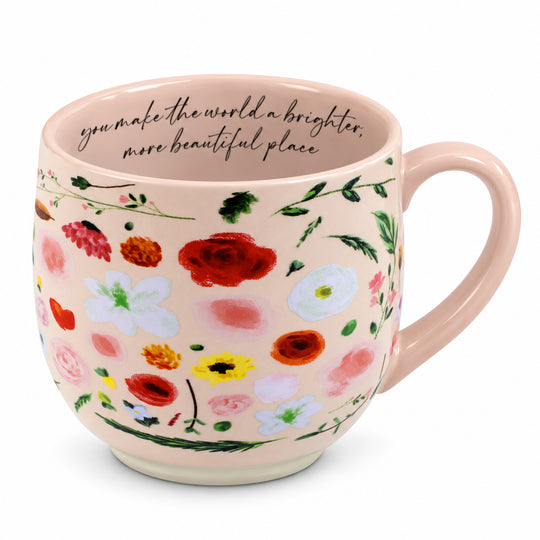 Blooming Joy 18 oz Inspirational Floral Mug