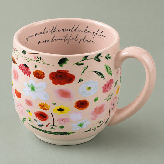 Blooming Joy 18 oz Inspirational Floral Mug