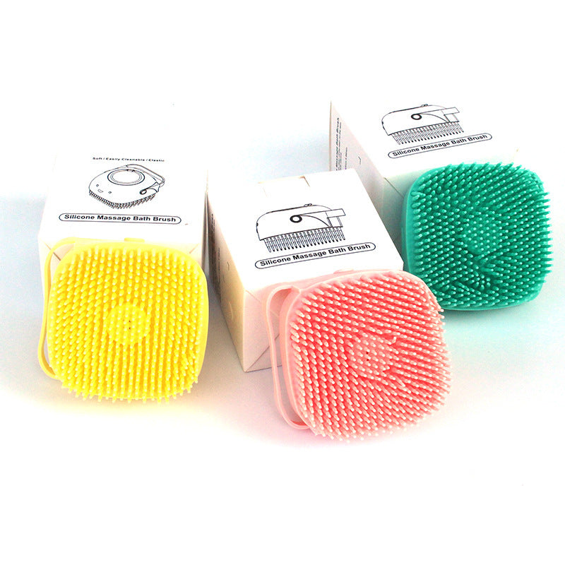 Pet Bath &amp; Massage Brush with Built-In Shampoo Dispenser