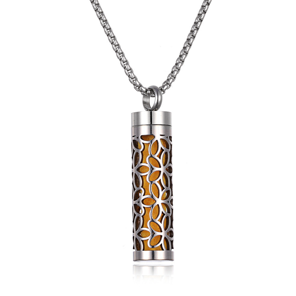 Stainless Steel Aromatherapy Essential Oil Diffuser Necklace