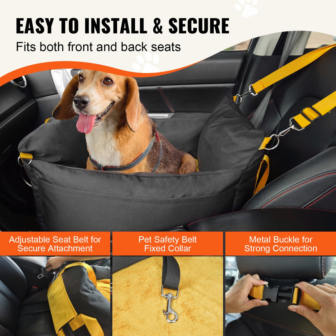 Dog Booster Car Seat for Pets Up to 25 lbs