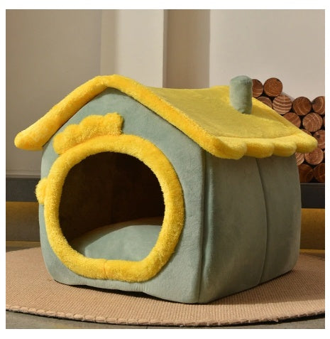 Plush Cozy Foldable Pet House