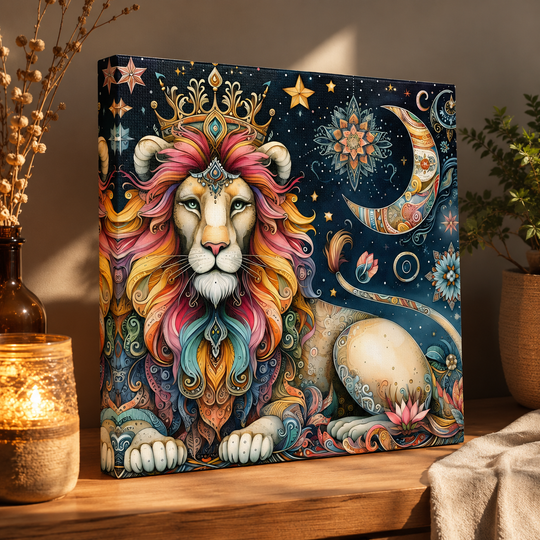 Bohemian Lion Canvas Art