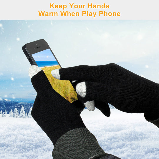 Unisex Touchscreen Winter Knit Gloves