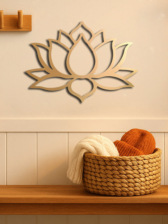 Large Modern Lotus Metal Wall Art