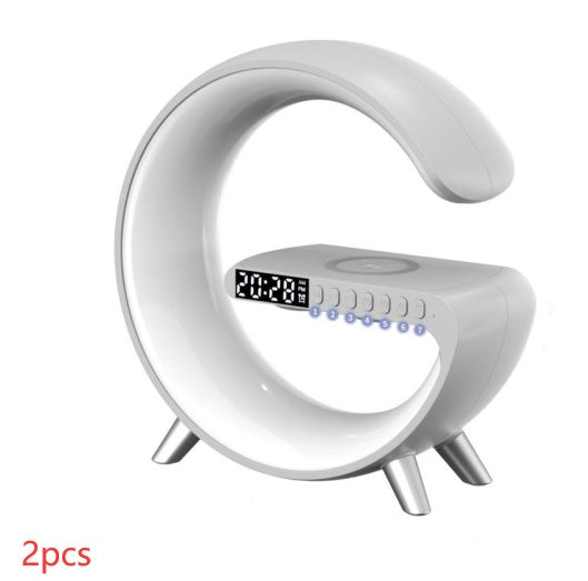 G-Shaped LED Lamp with Speaker &amp; Wireless Charger