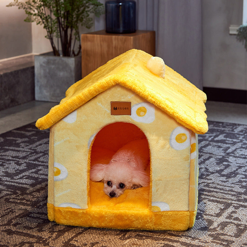 Plush Cozy Foldable Pet House