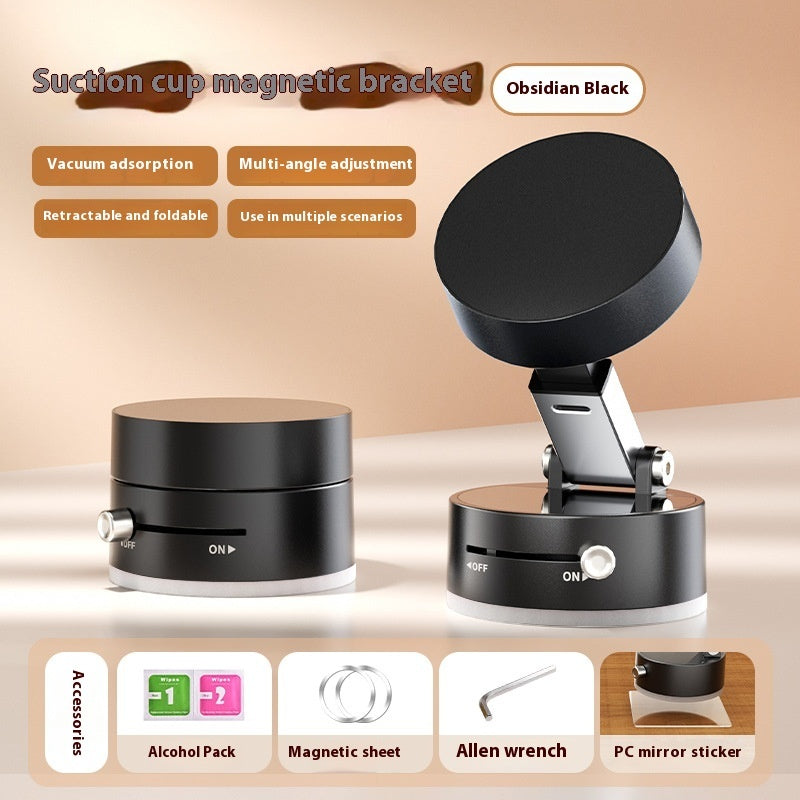 Foldable Magnetic Vacuum Phone Holder with Suction Cup
