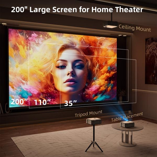 1080P WiFi &amp; Bluetooth Portable Projector