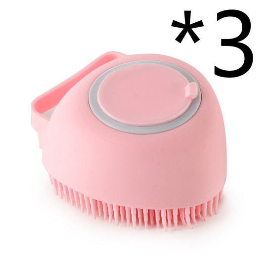 Pet Bath &amp; Massage Brush with Built-In Shampoo Dispenser