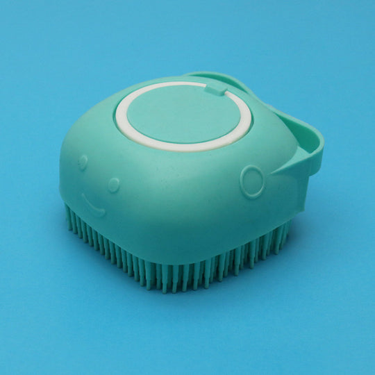 Pet Bath &amp; Massage Brush with Built-In Shampoo Dispenser