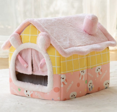 Plush Cozy Foldable Pet House