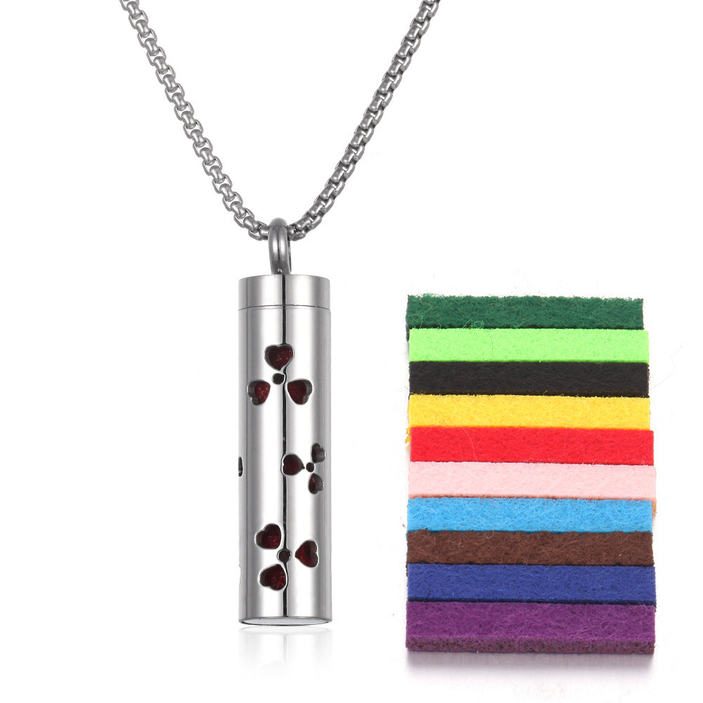 Stainless Steel Aromatherapy Essential Oil Diffuser Necklace