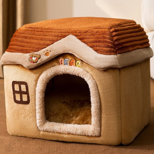 Plush Cozy Foldable Pet House